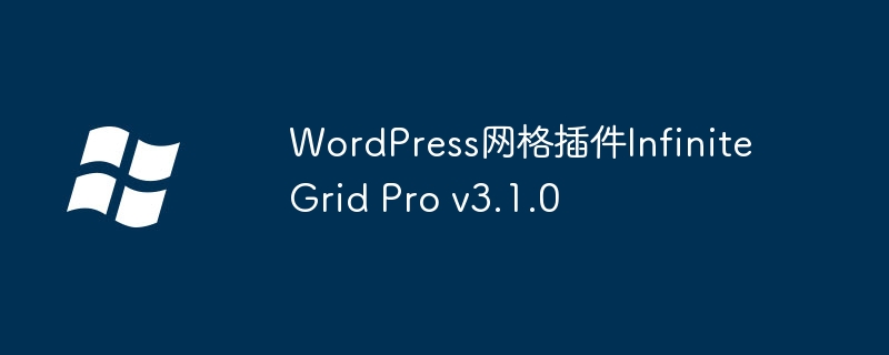 WordPress网格插件Infinite Grid Pro v3.1.0