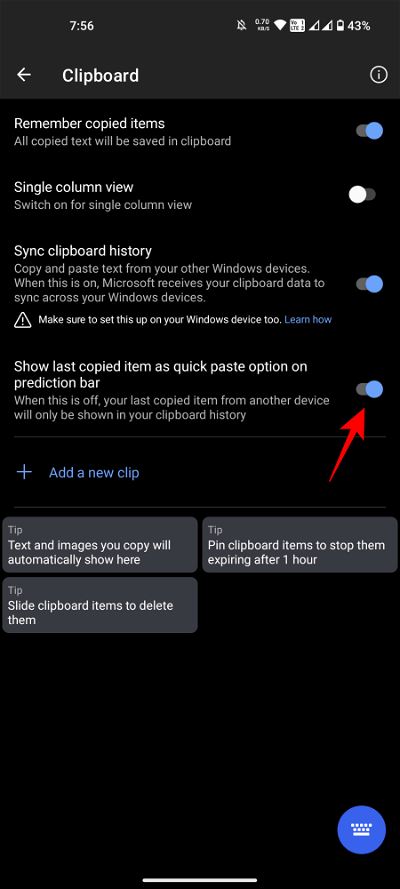 如何使用您的 Microsoft ID 在 Windows 11 和 Android 之间同步和共享剪贴板