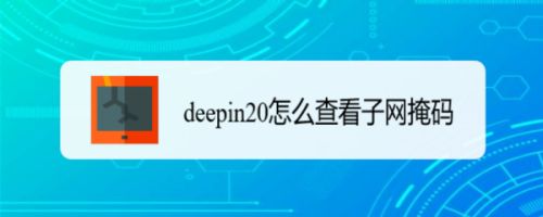 如何在deepin20上查找子网掩码