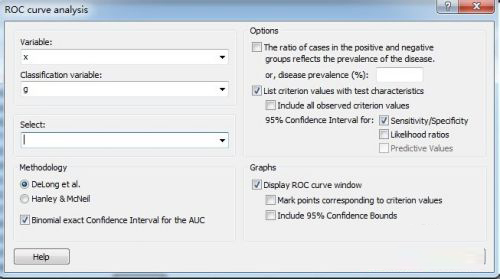 《medcalc》如何做roc曲线