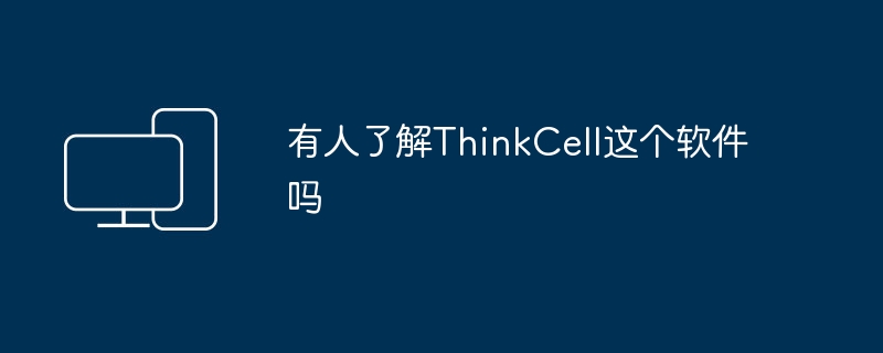 有人了解ThinkCell这个软件吗