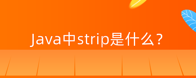 Java中strip是什么？