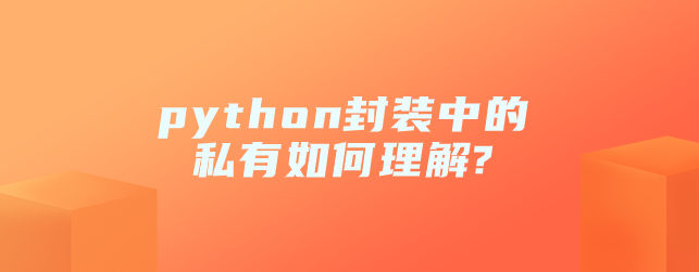 python封装中的私有如何理解?