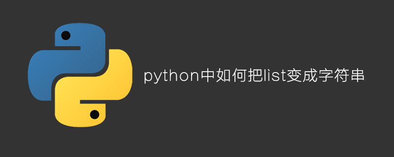 python中如何把list变成字符串