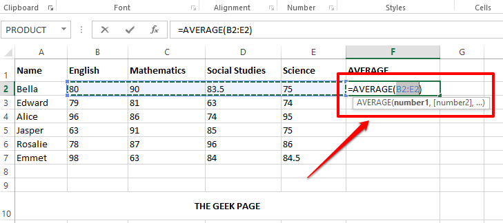 如何在 Microsoft Excel 中计算一组单元格的平均值