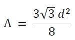 给定对角线长度的六边形的C程序的面积是多少？