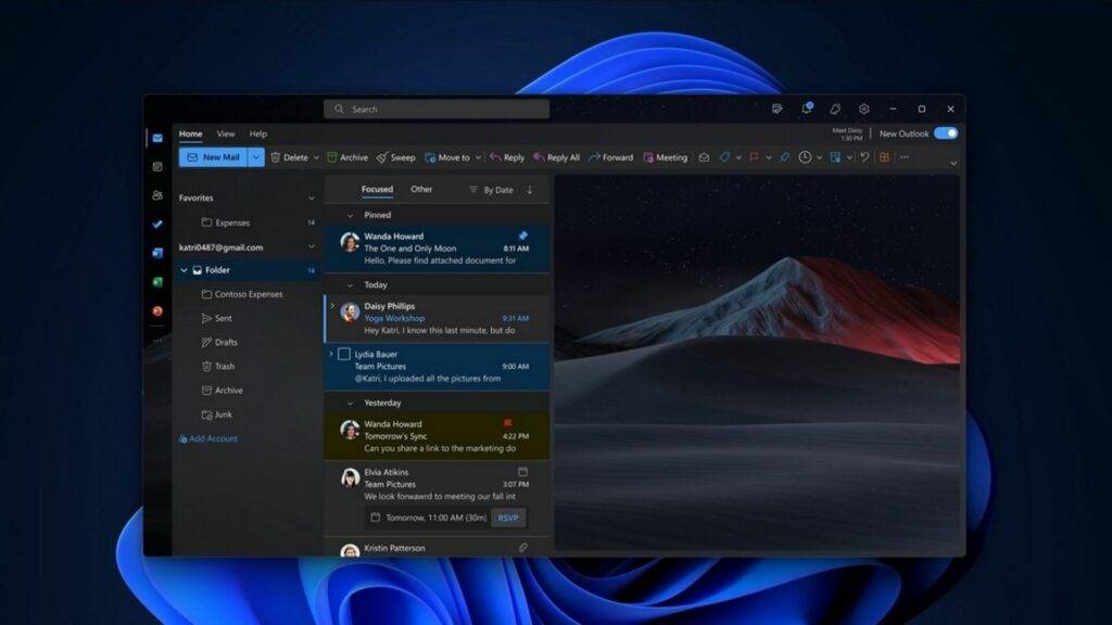 Microsoft Windows 11 上的新 Outlook 获得了 Apple iCloud 和更多功能