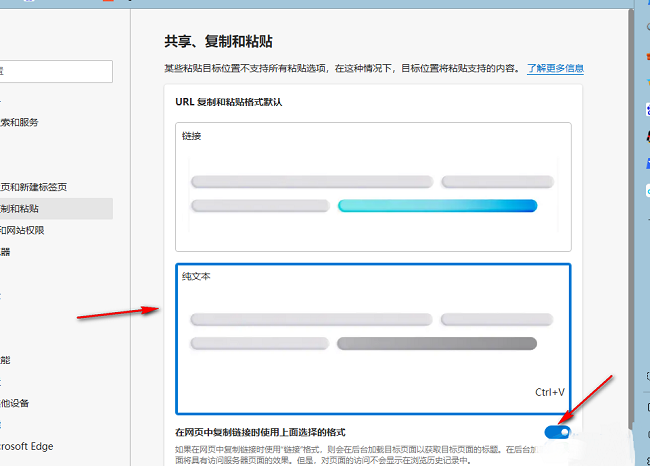 Edge浏览器怎么设置复制粘贴格式为纯文本