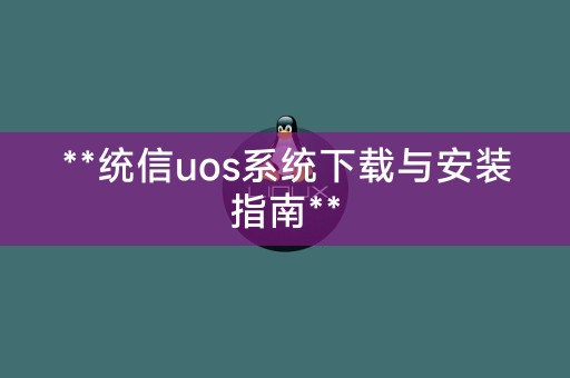 **指南：如何下载和安装统信uos系统**