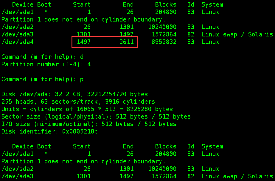 Linux下使用fdisk扩展分区容量