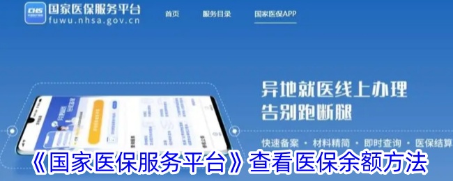 如何查询国家医保服务平台的医保余额