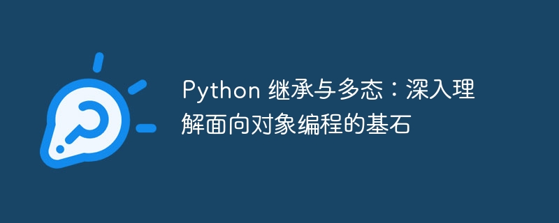 Python 继承与多态：深入理解面向对象编程的基石