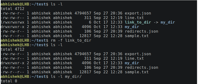 Linux 系统中如何删除软连接