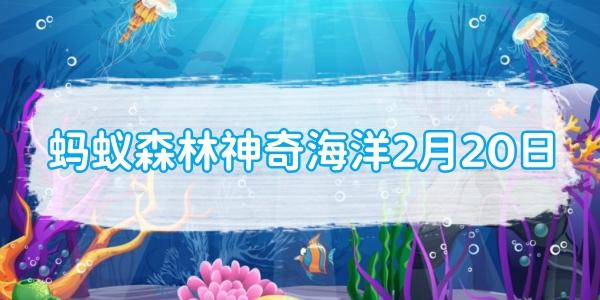 蚂蚁森林神奇海洋2月20日：狮子鱼又叫蓑蚰主要是因为