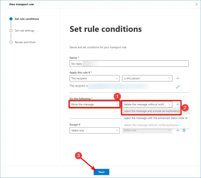 如何在Exchange Server/Microsoft 365中创建无回复电子邮件地址