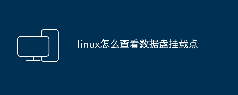 linux怎么查看数据盘挂载点