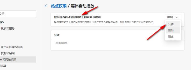 Edge浏览器怎么开启自动播放功能？Edge开启自动播放功能方法