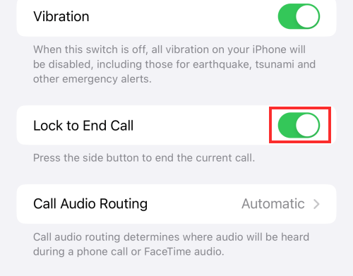 如何防止侧边按钮在iPhone上结束通话