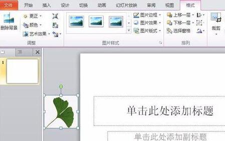 PPT设置落叶的效果的具体操作方法