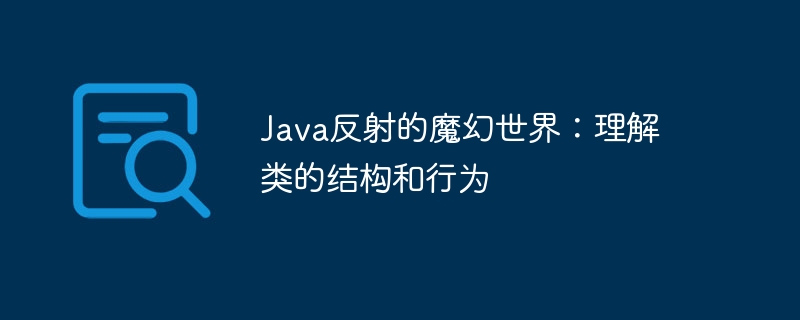 Java反射的魔幻世界：理解类的结构和行为