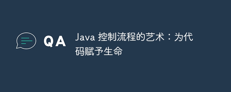 Java 控制流程的艺术：为代码赋予生命