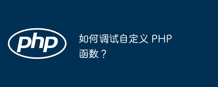 如何调试自定义 PHP 函数？