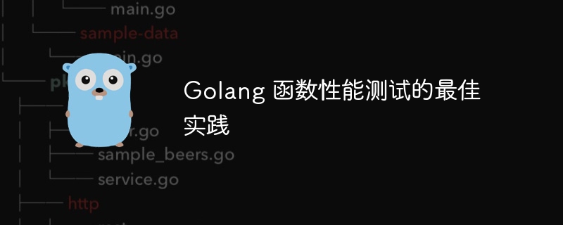 Golang 函数性能测试的最佳实践