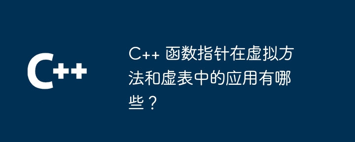 C++ 函数指针在虚拟方法和虚表中的应用有哪些？