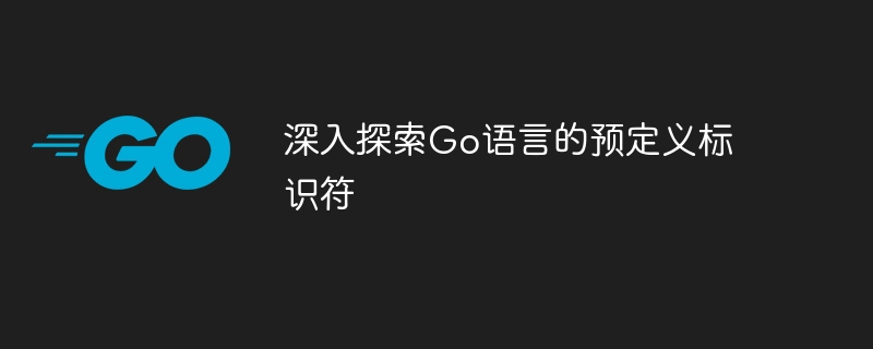 深入探索Go语言的预定义标识符