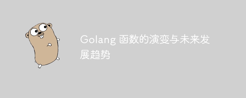 Golang 函数的演变与未来发展趋势