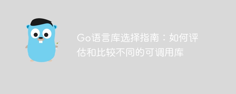 Go语言库选择指南：如何评估和比较不同的可调用库