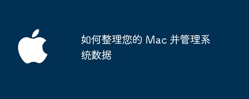 如何整理您的 Mac 并管理系统数据