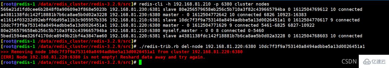 Redis Cluster集群收缩主从节点的方法