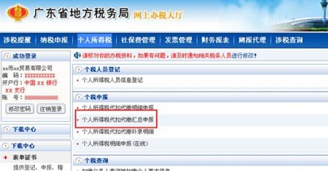 如何进行个人所得税代扣代缴系统的汇总申报操作