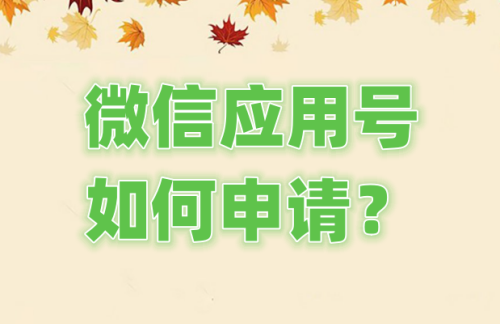 微信应用号如何申请？微信应用号申请的步骤