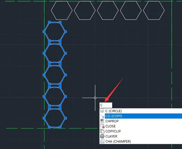 AutoCAD2020图纸制作时复制生成矩阵图形怎么操作