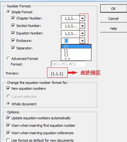 修改MathType公式编号不从1开始的详细方法