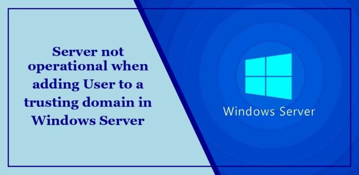 将用户添加到Windows Server中的信任域时，服务器无法运行