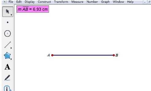几何画板在线段上标注长度的详细方法