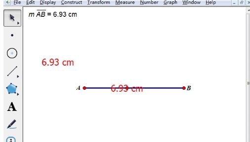 几何画板在线段上标注长度的详细方法