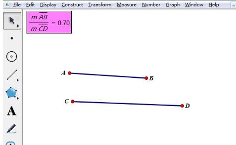 借助几何画板求出线段比的详细方法