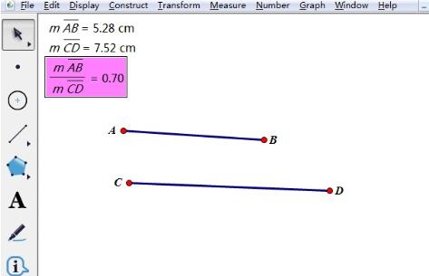 借助几何画板求出线段比的详细方法
