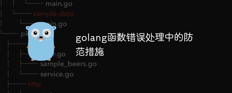 golang函数错误处理中的防范措施