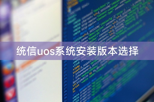 统信uos系统安装版本选择