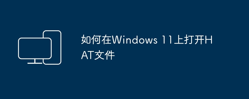 如何在Windows 11上打开HAT文件