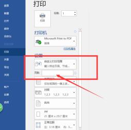 word2016怎样设置自定义打印范围_word2016中自定义打印范围的操作步骤