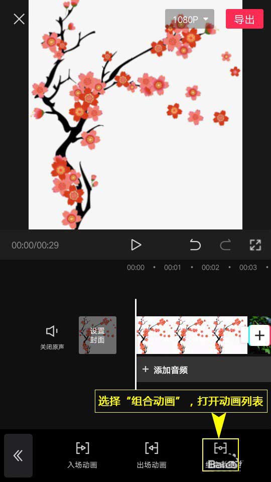 剪映怎么添加转入转出组合动画_剪映添加转入转出组合动画操作步骤