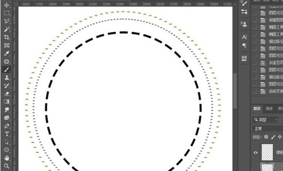 ps空心虚线圆环怎么画_ps空心虚线圆环制作方法