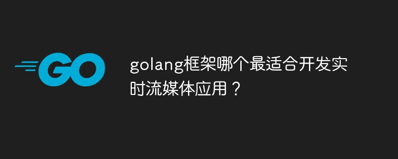 golang框架哪个最适合开发实时流媒体应用？