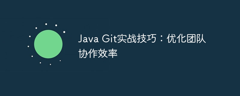 Java Git实战技巧：优化团队协作效率